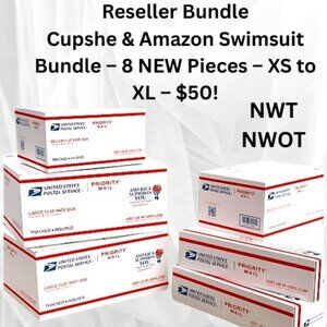 🆕8 Pc Swimsuit Bundle -Cupshe & Amazon – 8 NEW Pieces – XS to XL – $50!